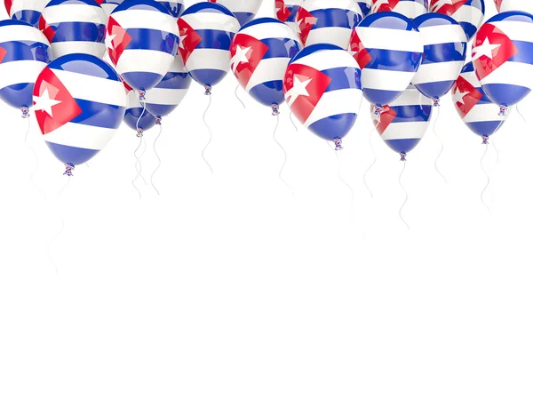 Cadre de ballon avec drapeau de cuba — Photo