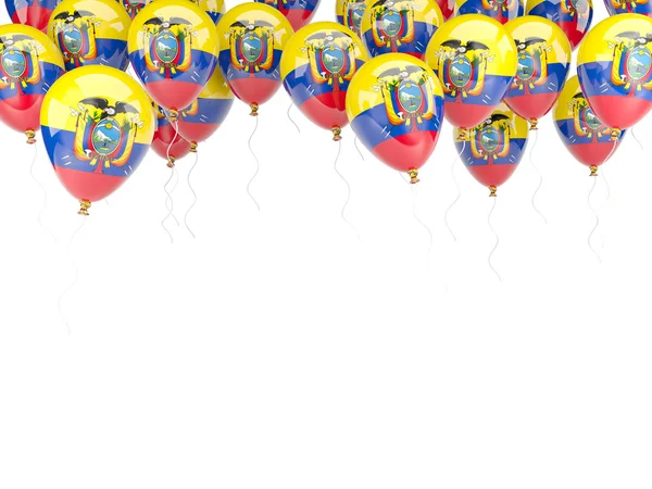 Balónek rám s vlajka Ekvádoru — Stock fotografie