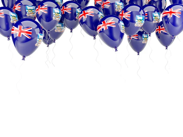 Ballon frame met de vlag van de Falklandeilanden — Stockfoto