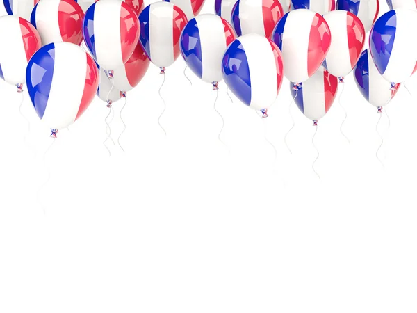 Fransa bayrağı ile balon çerçeve — Stok fotoğraf