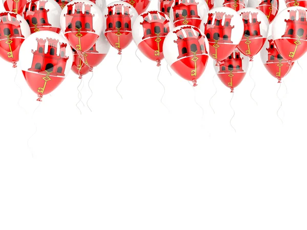 Moldura de balão com bandeira de gibraltar — Fotografia de Stock
