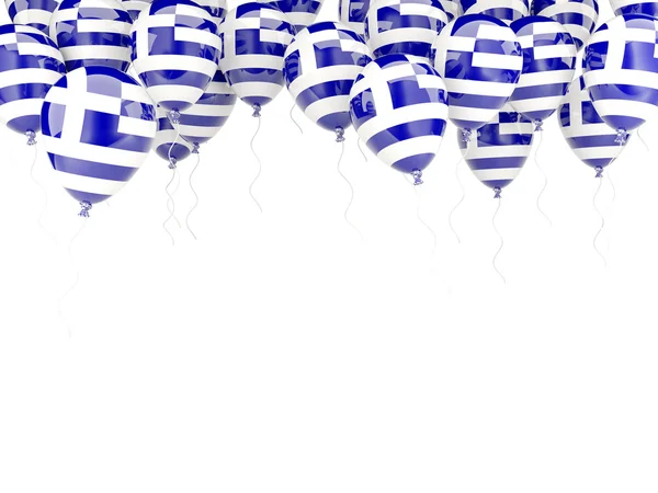 Balloon frame with flag of greece — Stock Photo, Image