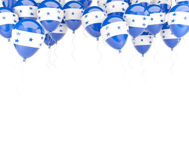 Honduras bayrağı ile balon çerçeve