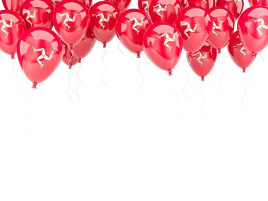 Isle of man bayrağı ile balon çerçeve