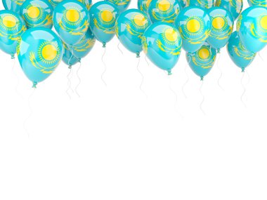 Balon çerçeve ile Kazakistan bayrağı