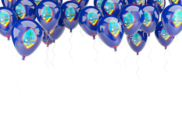 Moldura de balão com bandeira de guam — Fotografia de Stock