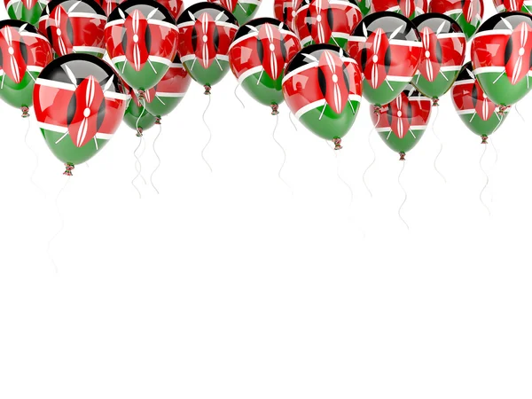 Ballong ram med flagga kenya — Stockfoto