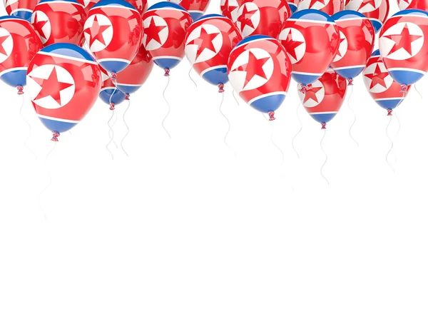 Μπαλόνι πλαίσιο με σημαία της Βόρειας Κορέας — Φωτογραφία Αρχείου