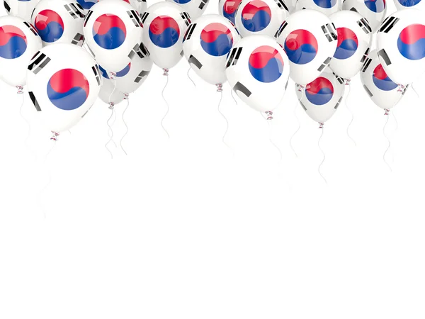 Ballon frame met vlag van Zuid-korea — Stockfoto