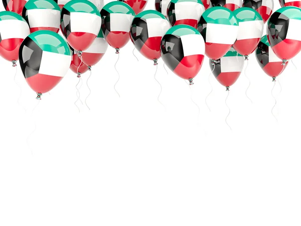 Cadre de ballon avec drapeau de Kuwait — Photo