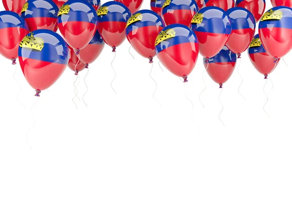 Ballon frame met vlag van liechtenstein — Stockfoto