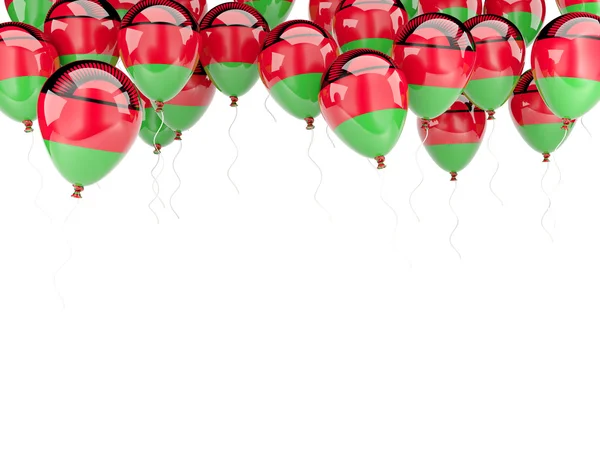 气球框架与马拉维的旗帜 — 图库照片