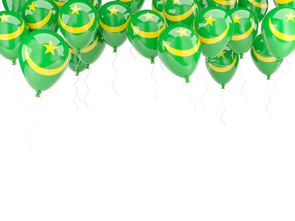 Cadre de ballon avec drapeau de mauritanie — Photo