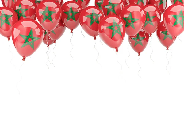 Moldura de balão com bandeira de morocco — Fotografia de Stock