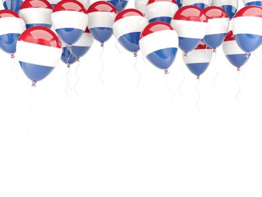 Hollanda bayrağı ile balon çerçeve