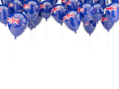 Balon çerçeve ile Yeni Zelanda bayrağı