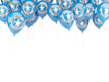 Kuzey mariana Adaları bayrağı ile balon çerçeve