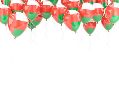 Balon çerçeve ile Umman bayrağı