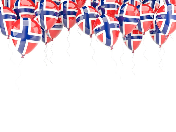 Balon ramki z banderą Norwegii — Zdjęcie stockowe