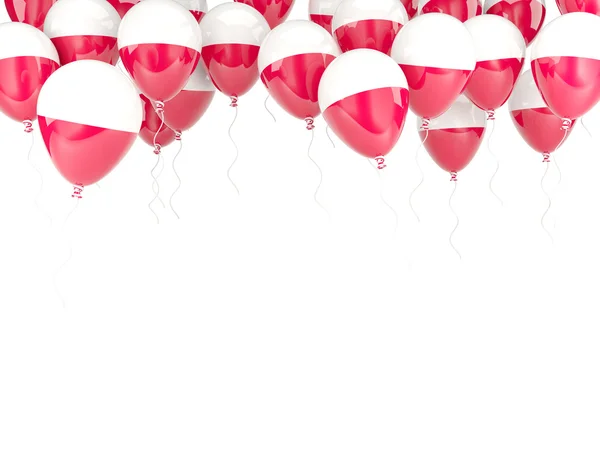 Ballonrahmen mit Flagge von Polen — Stockfoto