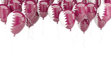 Balon çerçeve Katar bayrağı ile