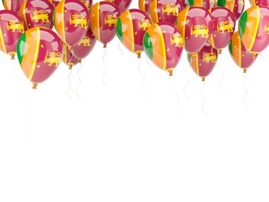 Sri lanka bayrağı ile balon çerçeve