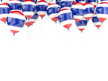 Balon çerçeve ile Tayland bayrağı