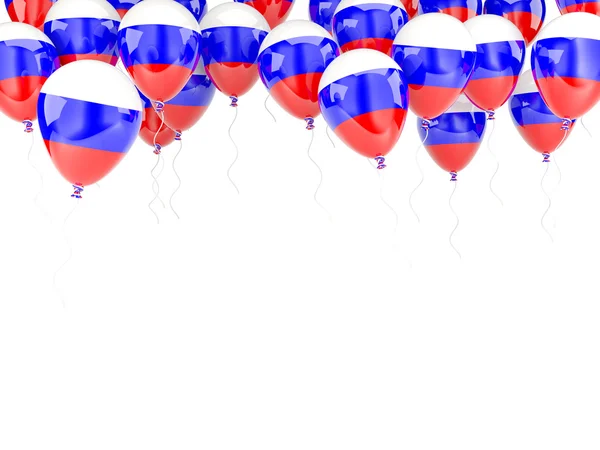 Balon ramki z flagą Rosji — Zdjęcie stockowe