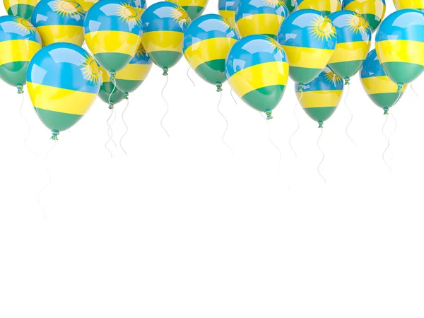 Ballon frame met vlag van rwanda — Stockfoto