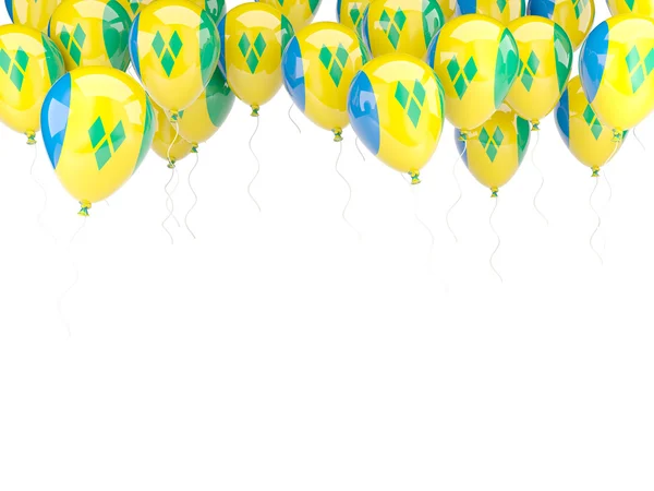 Balónek rám s příznakem Svatý Vincenc a Grenadiny — Stock fotografie