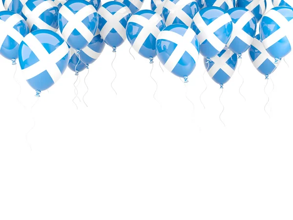 苏格兰国旗气球框架 — 图库照片