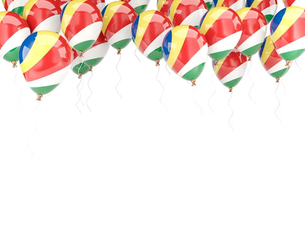 Рамка на повітряній кулі з прапором Сейшельських островів — стокове фото