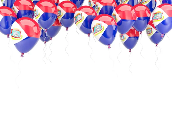 Balon ramki z flaga sint maarten — Zdjęcie stockowe