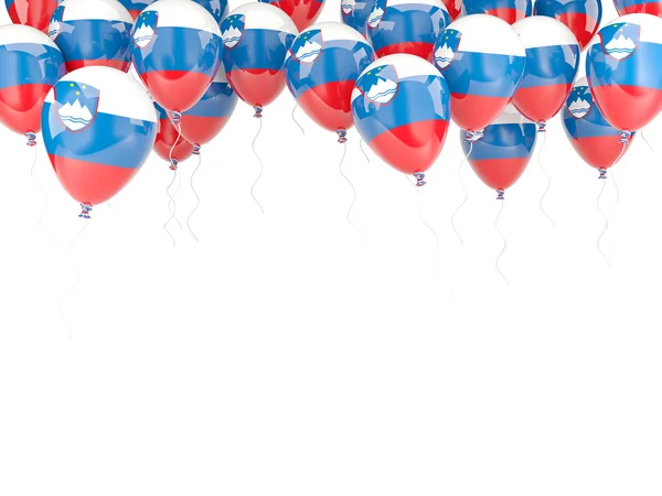 Moldura de balão com bandeira de slovenia — Fotografia de Stock