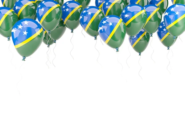 Moldura de balão com bandeira de ilhas Salomão — Fotografia de Stock