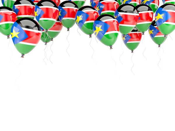 Balloon frame with flag of south sudan — Stock Photo, Image