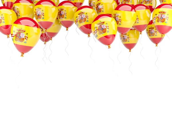 Ballon frame met de vlag van Spanje voeren — Stockfoto