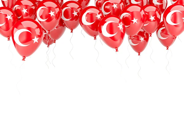 Μπαλόνι πλαίσιο με σημαία της Τουρκίας — Φωτογραφία Αρχείου