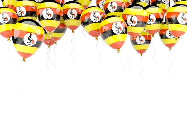 Ballong ram med flagga uganda — Stockfoto