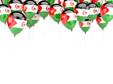 Batı Sahra bayrağı ile balon çerçeve