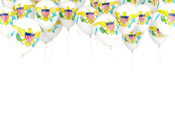 Cadre de ballon avec drapeau des îles vierges des Etats-Unis — Photo