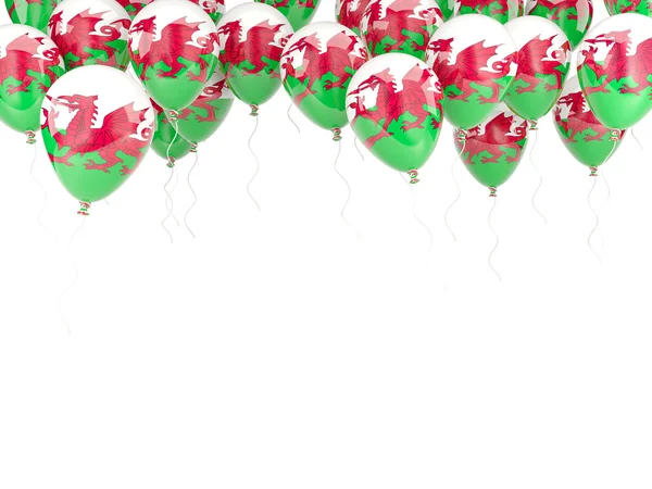 气球框架与威尔士国旗 — 图库照片
