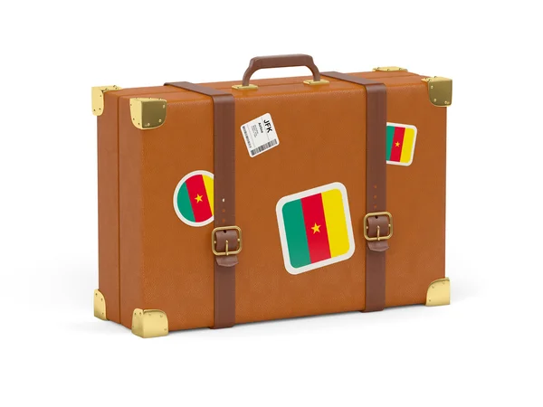 Maleta con bandera de camerún —  Fotos de Stock