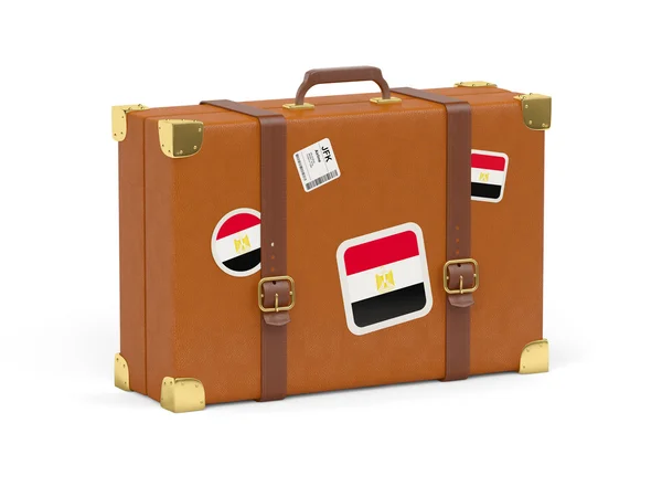 Valise avec drapeau d'Egypte — Photo