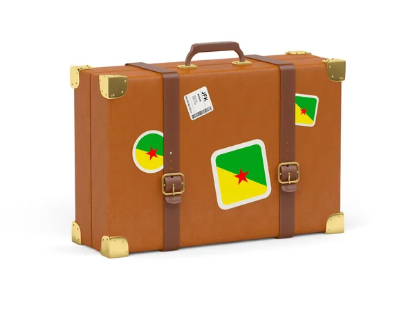 フランス領ギアナの旗とスーツケース — ストック写真