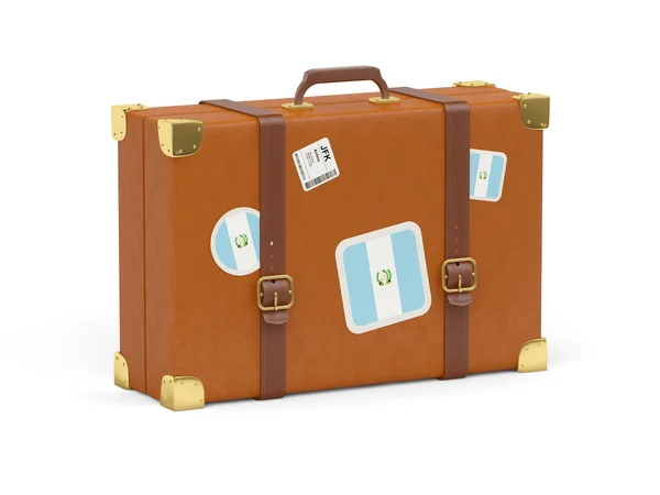 Suitcase with flag of guatemala — Stock Photo, Image