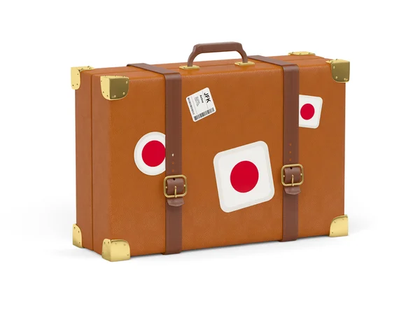 Valise avec drapeau du Japon — Photo