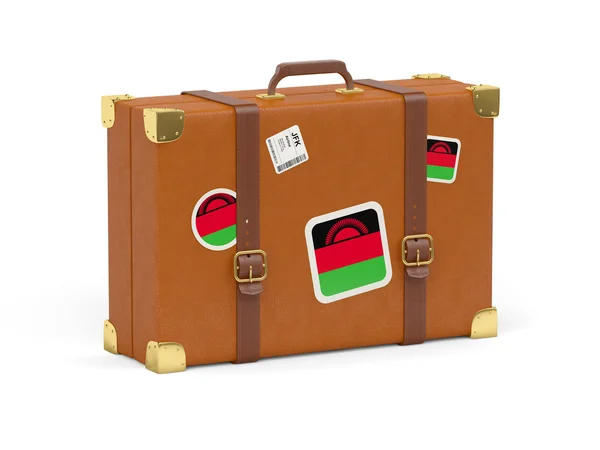 Valise avec drapeau de malawi — Photo