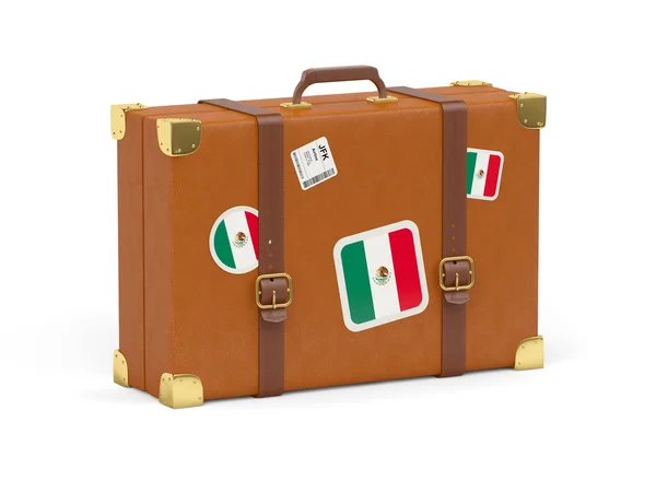Resväska med flagga i Mexiko — Stockfoto
