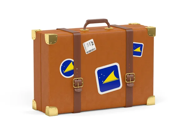 Suitcase with flag of tokelau — Stock Photo, Image